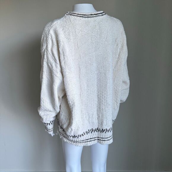 Vintage 90’s Cabin Core Crewneck Embroidered Critters Cotton Sweater - Picture 5 of 8